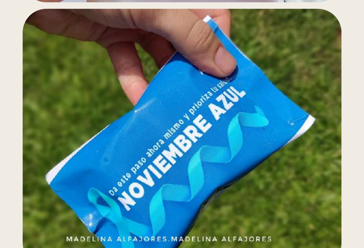 Alfajor personalizado Noviembre Azul