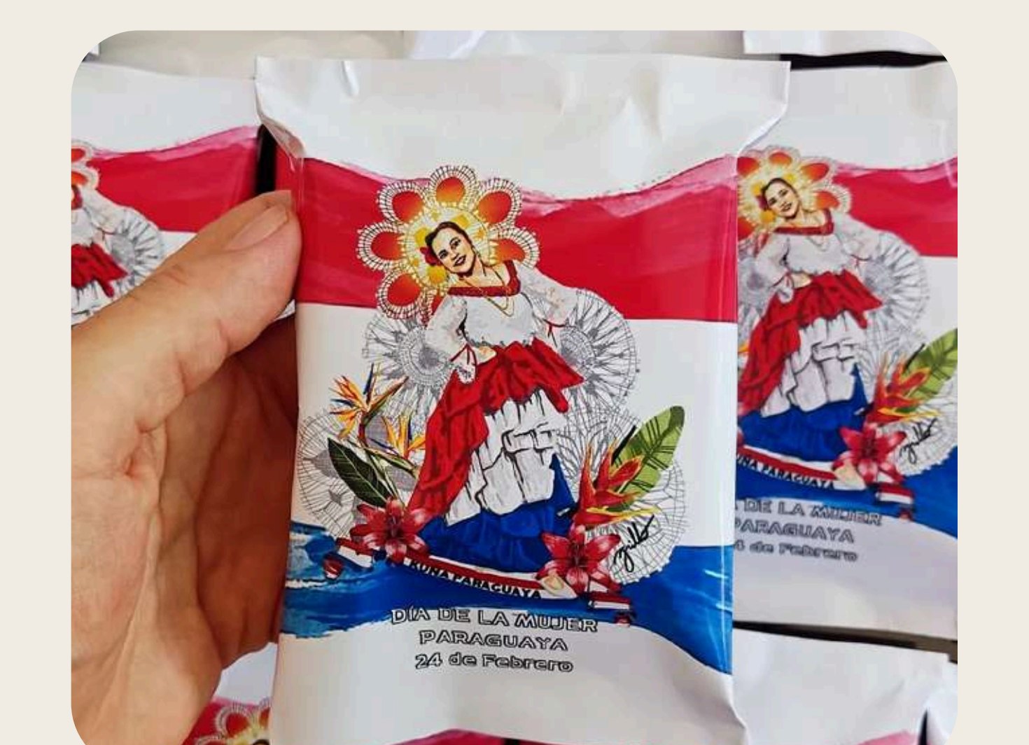Alfajor personalizado Día de la Mujer Paraguaya, 24 de febrero